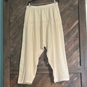 Free People Cream Ankle Pants